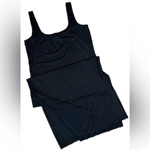 ANNE KLEIN Black Mesh Maxi Dress